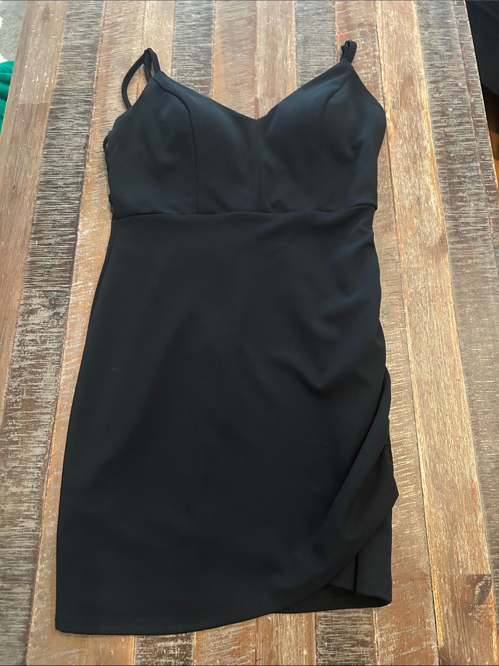 Black Spaghetti-Strap Sheath Dress